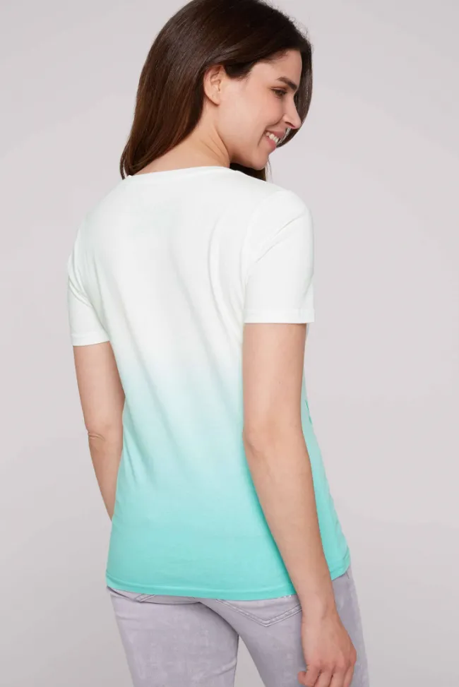 Damen CAMP DAVID & SOCCX V-Shirt Dip Dye mit Anker-Print