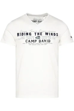 Herren CAMP DAVID & SOCCX V-Shirt mit Flockprint