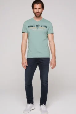 Herren CAMP DAVID & SOCCX V-Shirt mit Flockprint