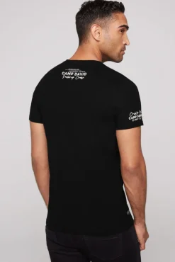 Herren CAMP DAVID & SOCCX V-Shirt mit kleinen Rubber Prints