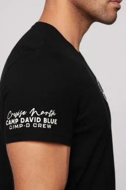 Herren CAMP DAVID & SOCCX V-Shirt mit kleinen Rubber Prints