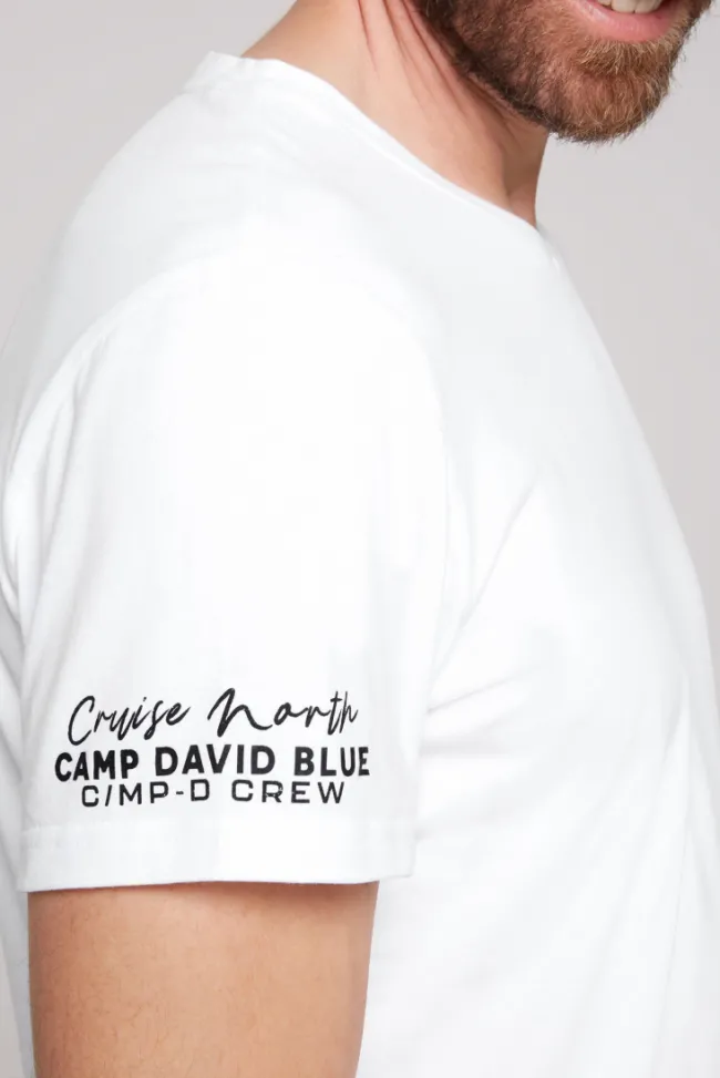 Herren CAMP DAVID & SOCCX V-Shirt mit kleinen Rubber Prints
