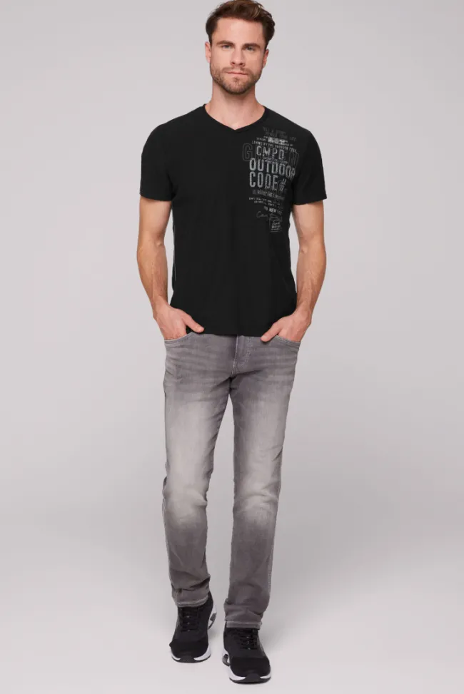 Herren CAMP DAVID & SOCCX V-Shirt mit Rubber Artworks