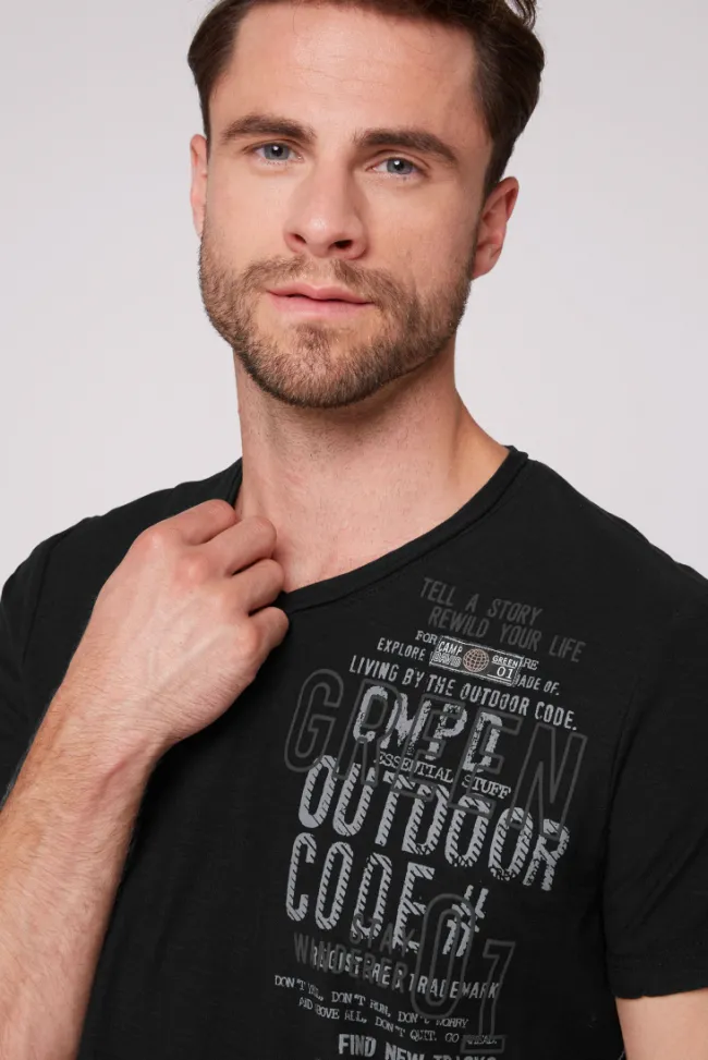 Herren CAMP DAVID & SOCCX V-Shirt mit Rubber Artworks