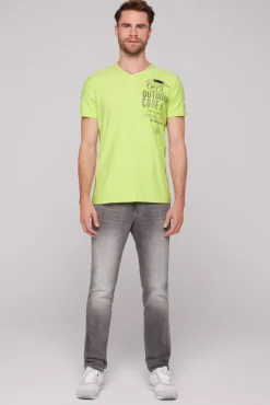 Herren CAMP DAVID & SOCCX V-Shirt mit Rubber Artworks poison ivy