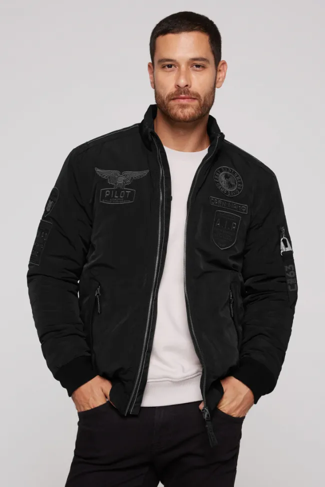 Herren CAMP DAVID & SOCCX Wattierter Fliegerblouson mit Patches