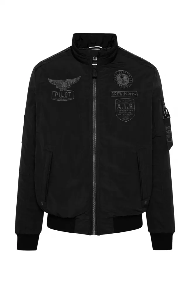 Herren CAMP DAVID & SOCCX Wattierter Fliegerblouson mit Patches