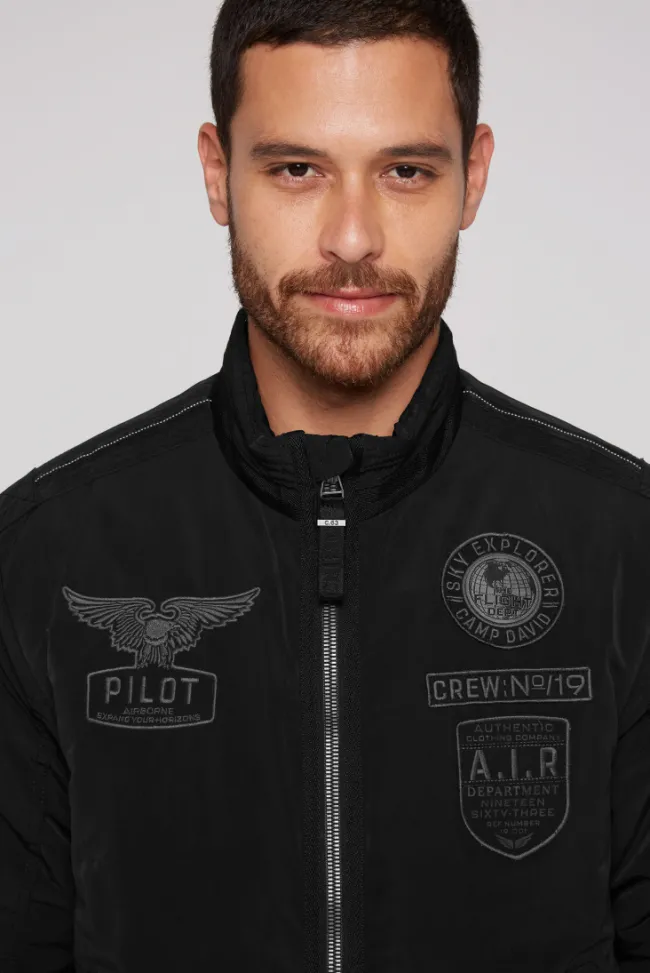Herren CAMP DAVID & SOCCX Wattierter Fliegerblouson mit Patches