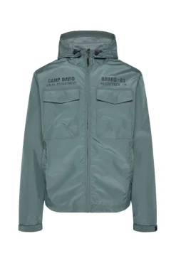 Herren CAMP DAVID & SOCCX Windbreaker-Jacke mit Kapuze und Rückenprint
