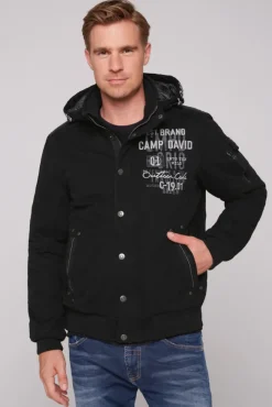Herren CAMP DAVID & SOCCX Winterblouson mit abtrennbarer Kapuze und Artworks