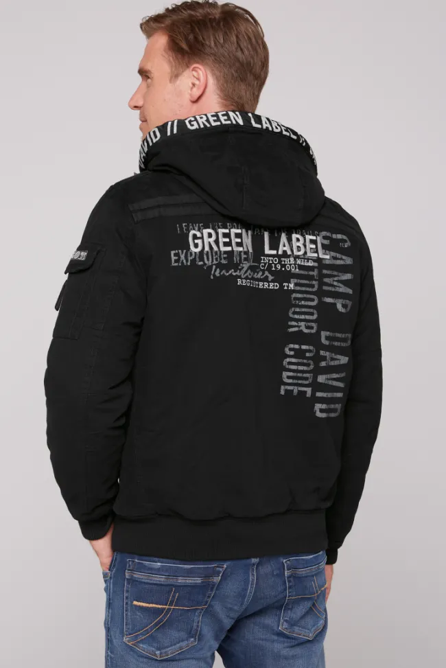 Herren CAMP DAVID & SOCCX Winterblouson mit abtrennbarer Kapuze und Artworks