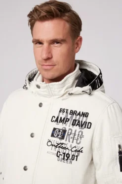 Herren CAMP DAVID & SOCCX Winterblouson mit abtrennbarer Kapuze und Artworks
