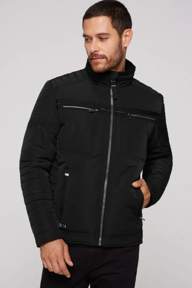 Herren CAMP DAVID & SOCCX Winterjacke im Biker-Design