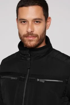 Herren CAMP DAVID & SOCCX Winterjacke im Biker-Design