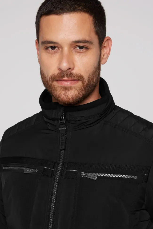 Herren CAMP DAVID & SOCCX Winterjacke im Biker-Design