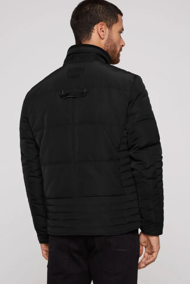 Herren CAMP DAVID & SOCCX Winterjacke im Biker-Design