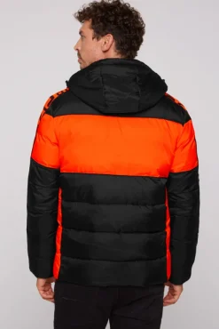Herren CAMP DAVID & SOCCX Winterjacke mit Colour-Blocking und Logo-Design