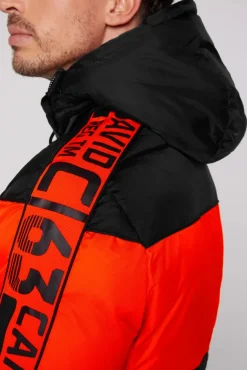 Herren CAMP DAVID & SOCCX Winterjacke mit Colour-Blocking und Logo-Design