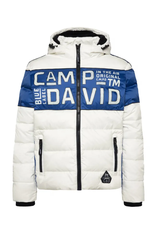 Herren CAMP DAVID & SOCCX Winterjacke mit Colour-Blocking und Logo-Design