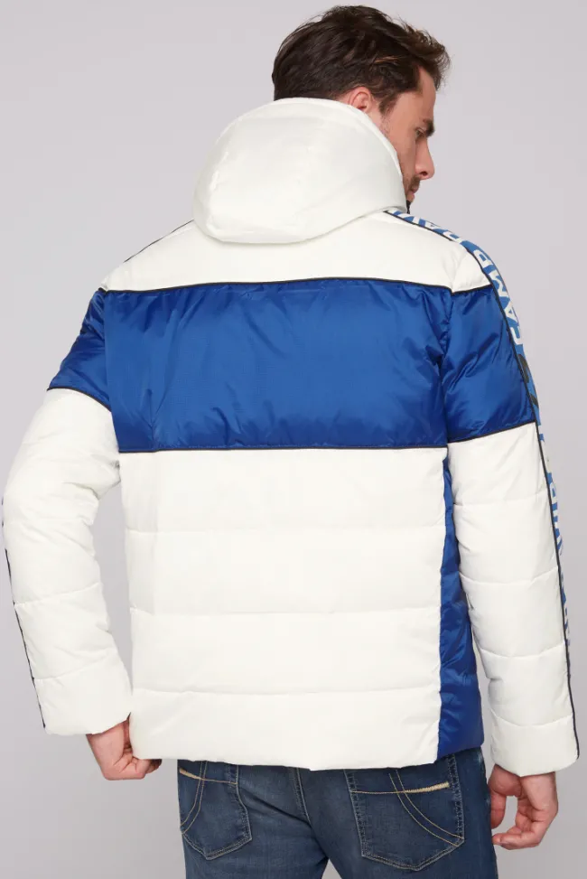 Herren CAMP DAVID & SOCCX Winterjacke mit Colour-Blocking und Logo-Design