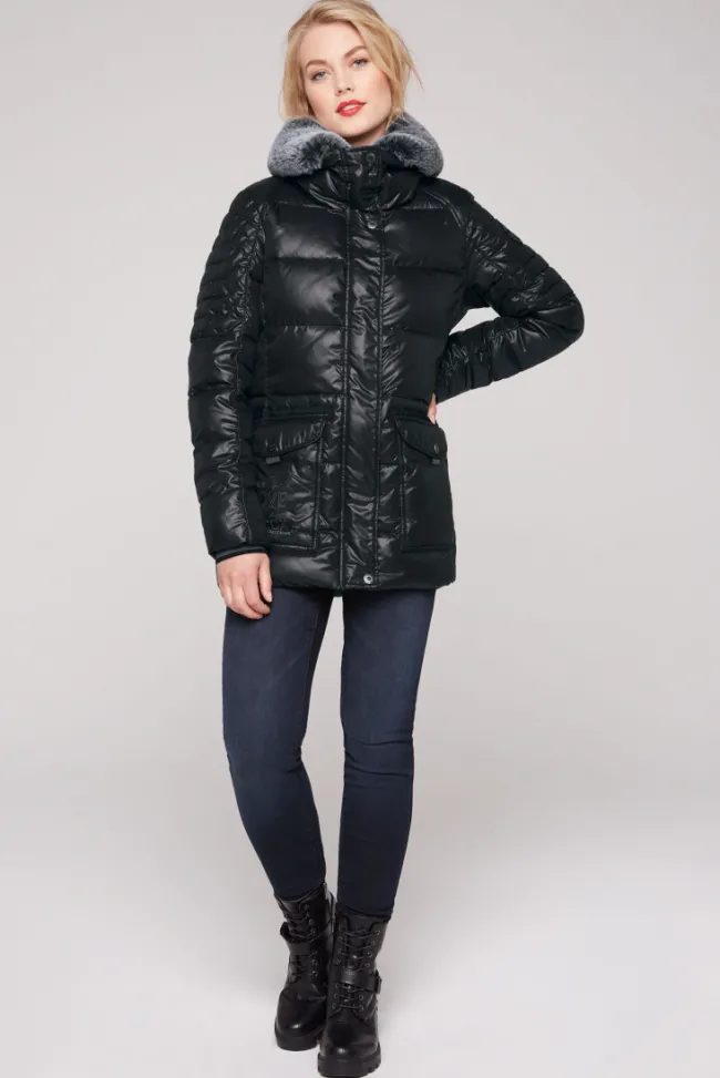 Damen CAMP DAVID & SOCCX Winterjacke mit hohem Kragen und Steppmuster