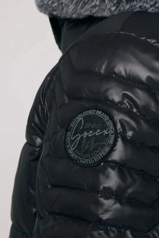 Damen CAMP DAVID & SOCCX Winterjacke mit hohem Kragen und Steppmuster
