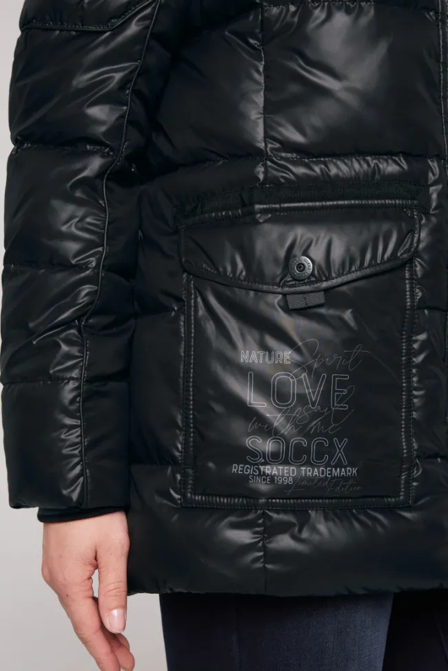 Damen CAMP DAVID & SOCCX Winterjacke mit hohem Kragen und Steppmuster