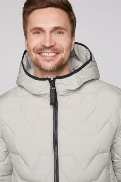 Herren CAMP DAVID & SOCCX Winterjacke mit Stepp-Design light grey