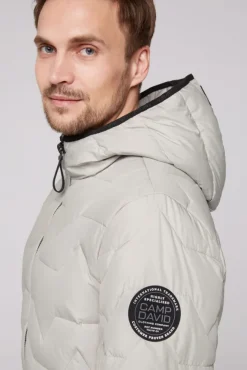 Herren CAMP DAVID & SOCCX Winterjacke mit Stepp-Design light grey